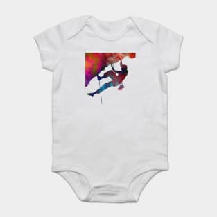 mountaineer climbing sport art #mountaineer #climbing Baby Bodysuit